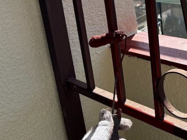 姫路市の塗装における錆止め塗布